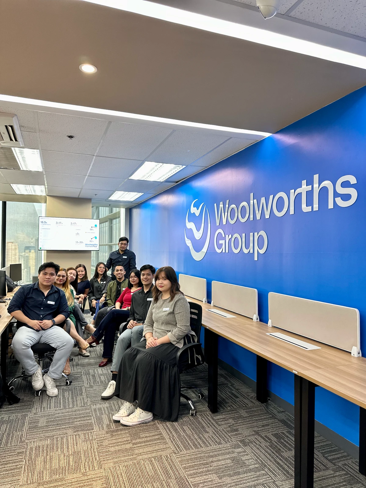 The Woolworths MarketPlus customer service team at the Woolworths Group office