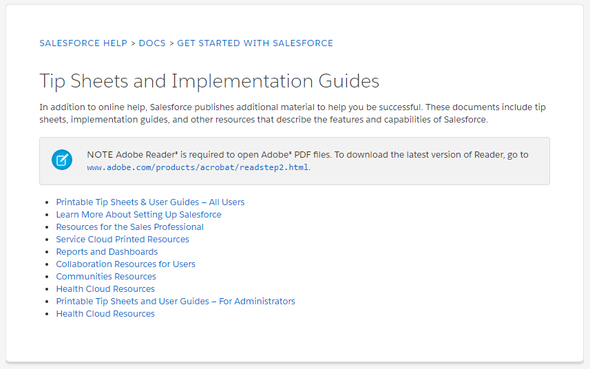 Salesforce implementation guides