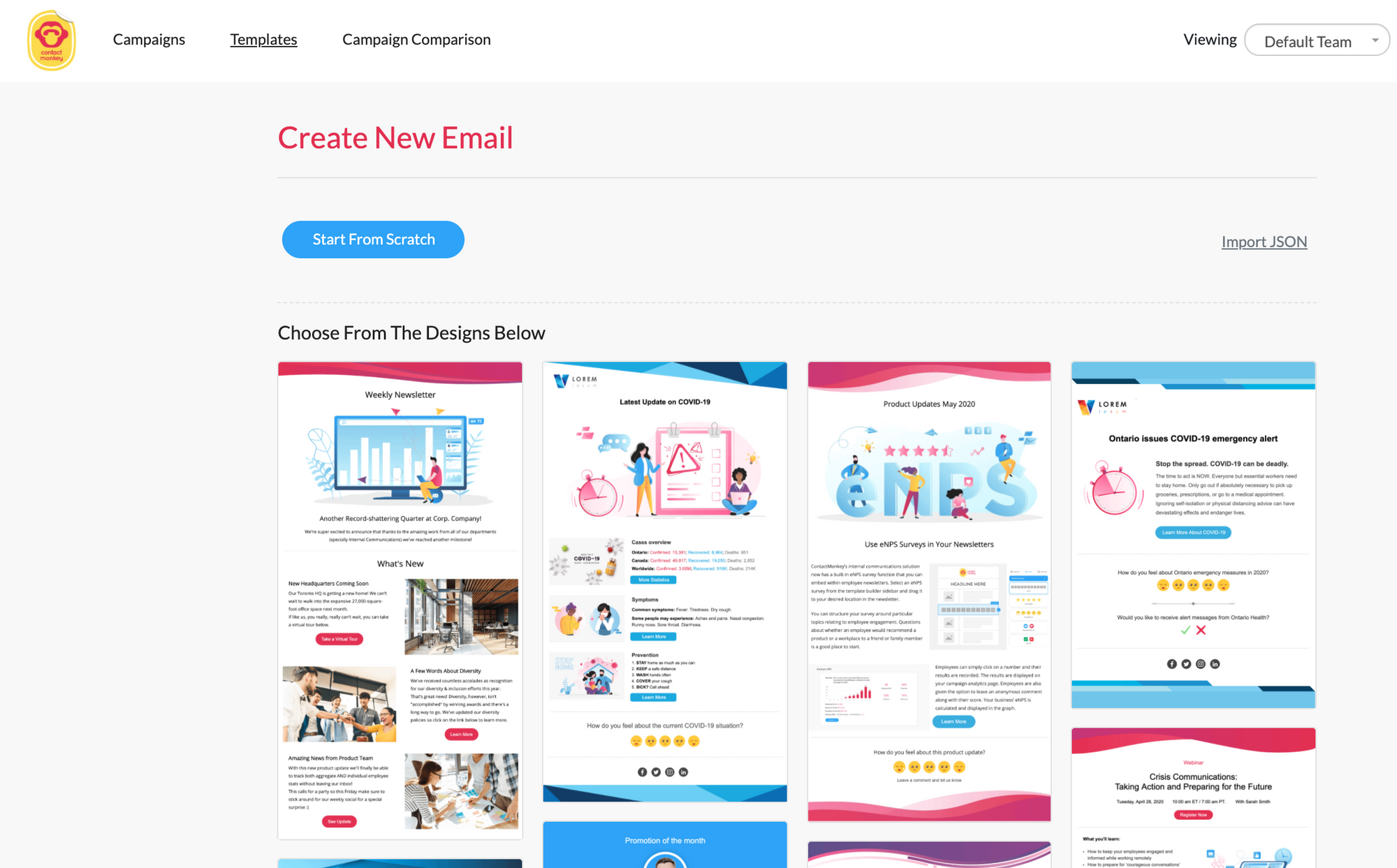 ContactMonkey email templates