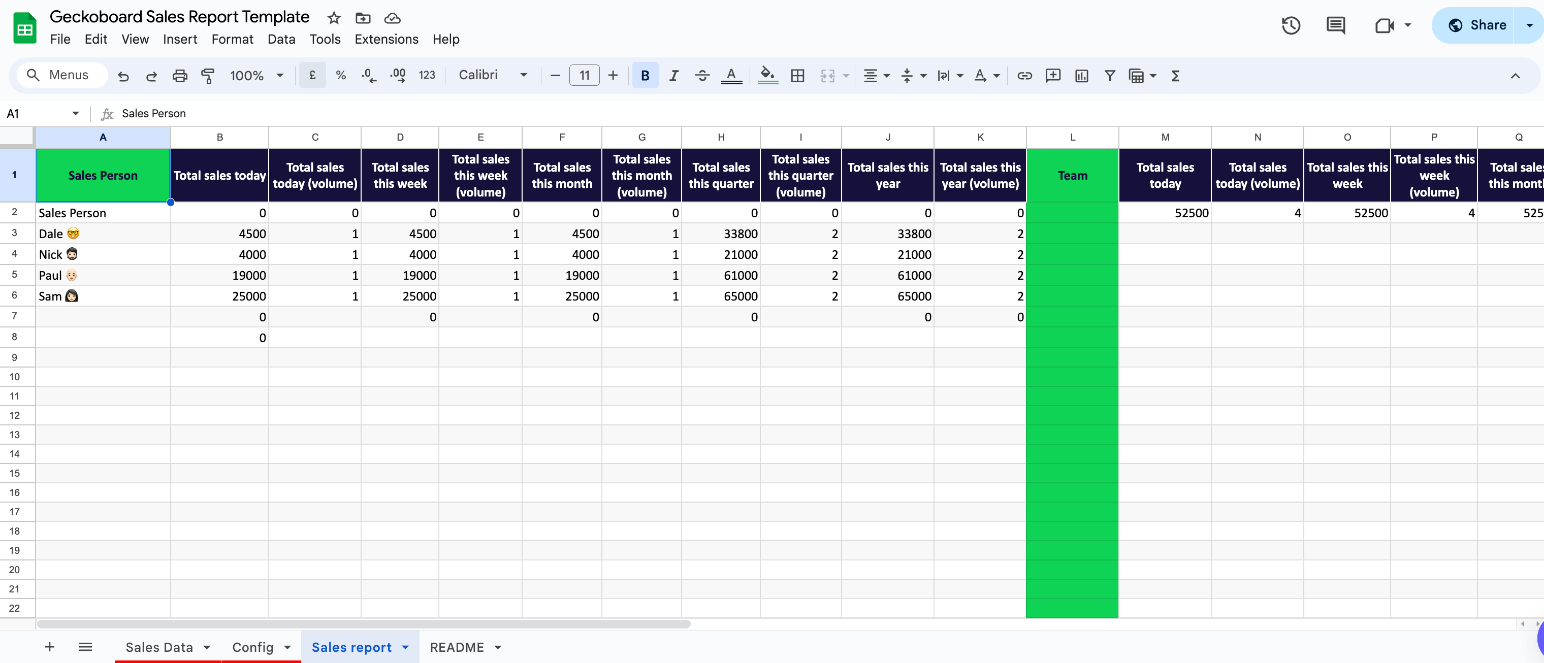 excel file presentation