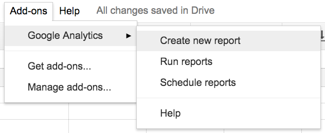 Google Analytics and Google Sheets Get Started