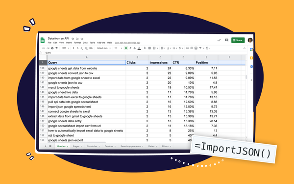 How to import JSON data to a Google Sheet
