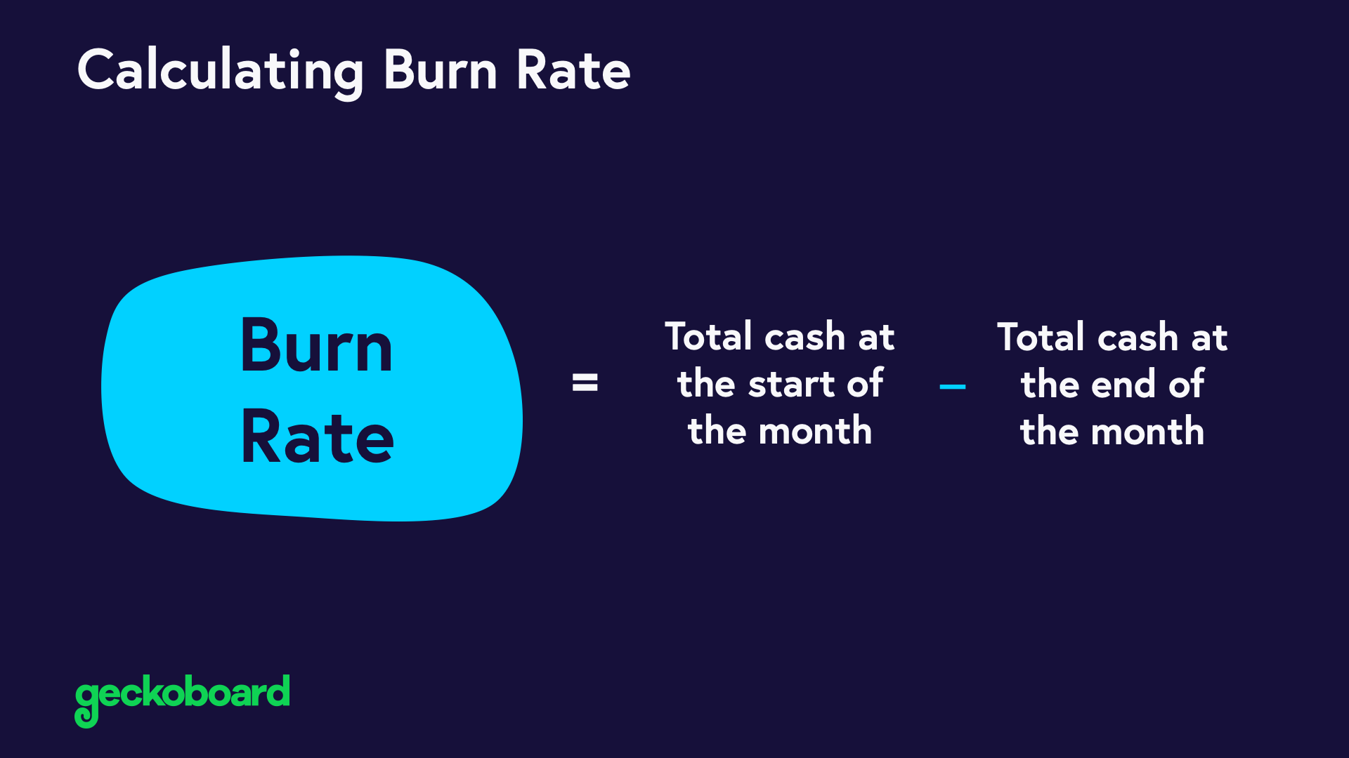 How to calculate Burn rate