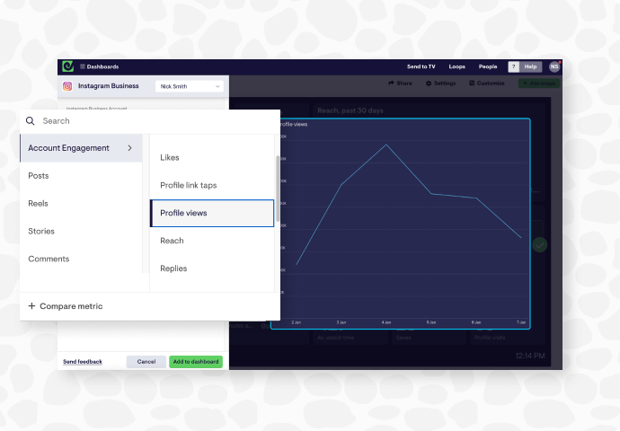 Filter Instagram metrics